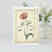 Botanische Antiek Afbeelding Opmerking Kaart (Staand voorkant)