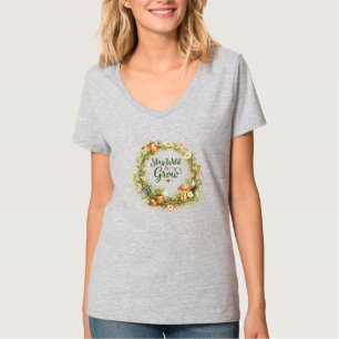 Botanische Aquarel Bloemenkrans Inspirerend T-shirt