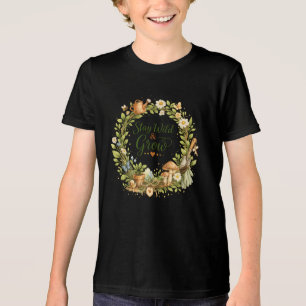 Botanische Aquarel Bloemenkrans Inspirerend Tri-Blend Shirt
