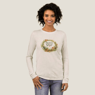 Botanische Aquarel Bloemenkrans Inspirerend Tri-Blend Shirt