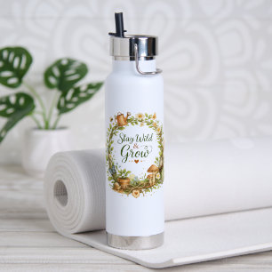 Botanische Aquarel Bloemenkrans Inspirerend Waterfles