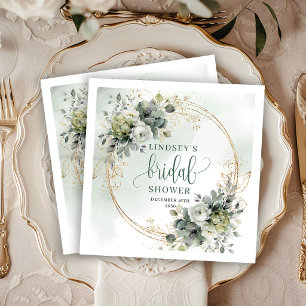 Botanische Aquarel Bruids-Shower Feestservetten Servet
