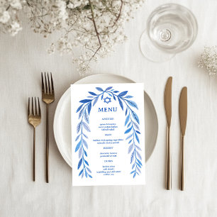 Botanische Aquarel Joods Evenement Bar Mitzvah Menu