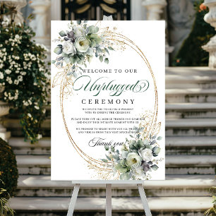 Botanische Aquarel Unplugged Ceremonie Huwelijk Poster