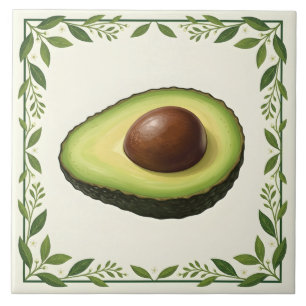 Botanische Avocado Tegeltje