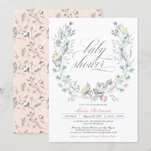 Botanische baard   Genderneutraal   Baby shower Kaart