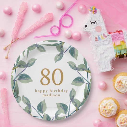 Botanische baarmoederhals papieren bordje (Feest)