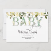 Botanische Baby shower Kaart (Voorkant)