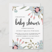 Botanische Baby shower Uitnodiging (Voorkant)