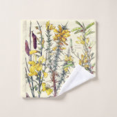 Botanische balkbloemen bad handdoek (Wasdoekje)