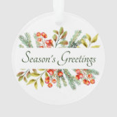 Botanische banner aangepaste ornament (achterkant)