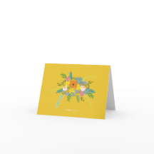 Botanische bedankkaart - Geel
