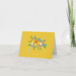 Botanische bedankkaart - Geel