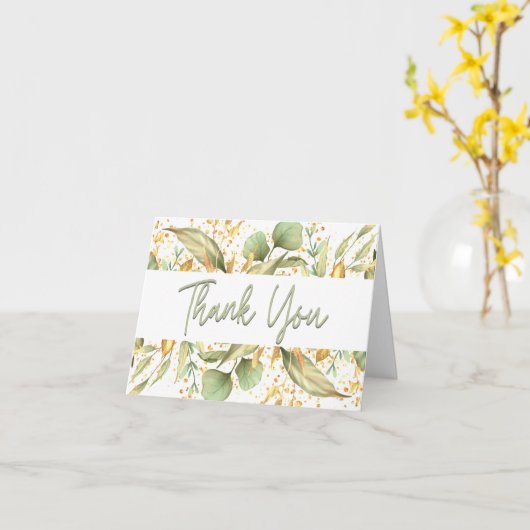  botanische bedankt kaart (Gele Bloem)