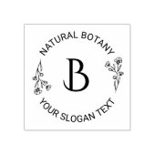 Botanische bladeren Aangepaste moderne typografie Rubberstempel (Afrduk)