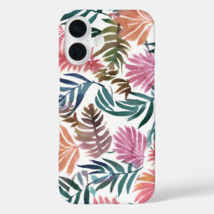 Botanische Bladeren Aquarel Bloemrijk Kleurig Bl iPhone 16 Hoesje
