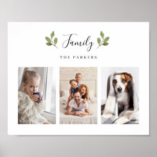 Botanische bladeren Drie fotoserie Poster