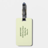 Botanische bladeren Greenery Natural Bagagelabel (Achterkant verticaal)