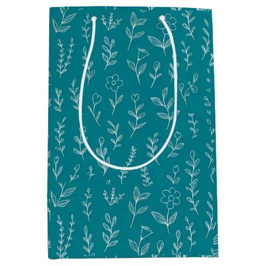 Botanische bladeren medium cadeauzakje (Voorkant)