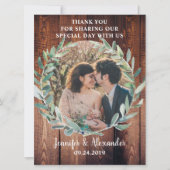 Botanische bladeren op hout Hartelijk dank foto br (Voorkant)