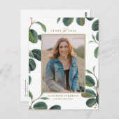  botanische bladeren Witte foto Afstuderen Briefkaart (Voorkant / Achterkant)