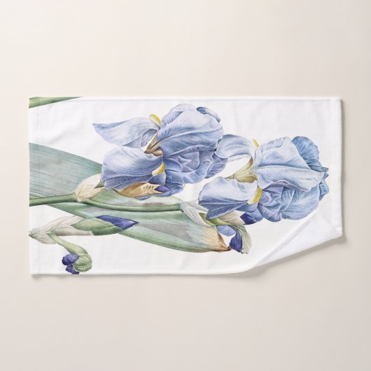 Botanische blauwe Iris Flowers Art Bath Towel Set Bad Handdoek (Handdoek)