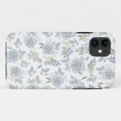 Botanische blauwe Rozen Waterverf Floral Patroon Case-Mate iPhone Case (Achterkant (horizontaal))