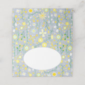 Botanische blauwe wilde bloemen (Buitenkant ongevouwen)