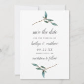 Botanische Bliss Wedding Photo Save the Date (Achterkant)