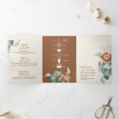  botanische bloeding drieluik uitnodiging (Binnen)