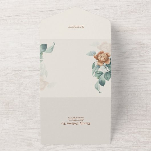 botanische bloeding in één keer all in one uitnodiging (Buitenkant)