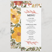 Botanische bloei Kaart in het menu Tekenen (Voorkant / Achterkant)