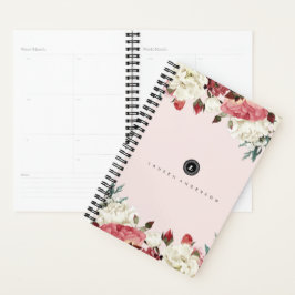 Botanische bloei monogram Roos Planner