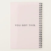 Botanische bloei monogram Roos Planner (Achterkant)