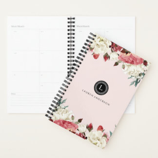 Botanische bloei monogram Roos Planner