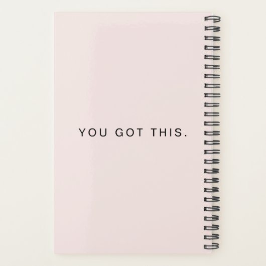 Botanische bloei  monogram Roos Planner (Achterkant)