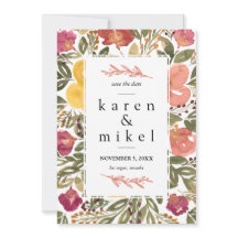 Botanische Bloei Schilderen Save the Date Uitnodig