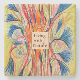 Botanische bloei –  stenen onderzetter