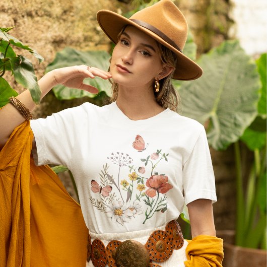 Botanische bloem Boho T-shirt