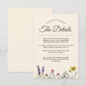  Botanische Bloem Bruiloft Details Info Informatiekaartje (Voorkant / Achterkant)