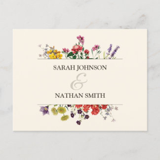 Botanische Bloem Bruiloft RSVP Briefkaart