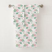 Botanische bloem en bij bad handdoek (Insitu)