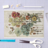 Botanische bloem illustraties op perkament nr. 6 tissuepapier (Craft)