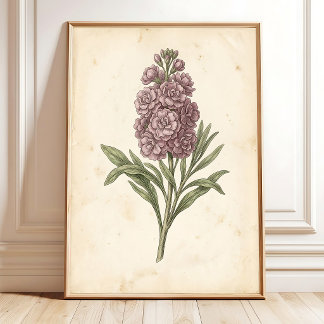 Botanische bloem kunstprint Boho stijl Poster