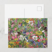 Botanische bloem Natuur Wilde bloem Feestdagenkaart (Voorkant / Achterkant)