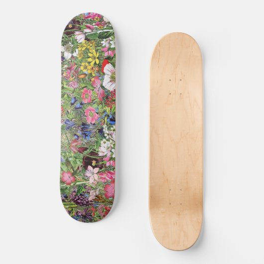 Botanische bloem Natuur Wilde bloem Skateboard (Voorkant)