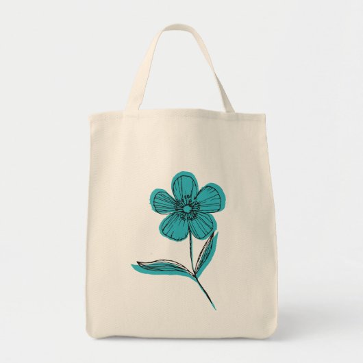 botanische bloem tote bag (Voorkant)