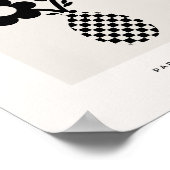 Botanische bloem zwart en beige poster (Hoek)