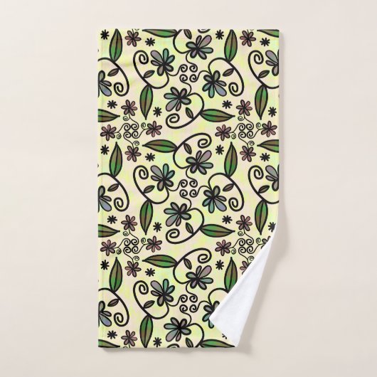 Botanische bloemblaadjes badhanddoekset bad handdoek (Handdoek)
