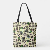 Botanische bloemblaadjes canvas tas (Achterkant)
